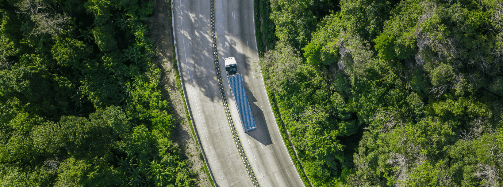 Aerial view sustainability banner